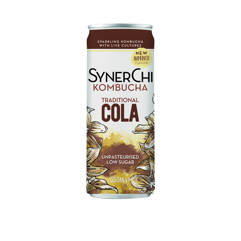 SynerChi Kombucha Traditional Cola Can 250ml Ibrands